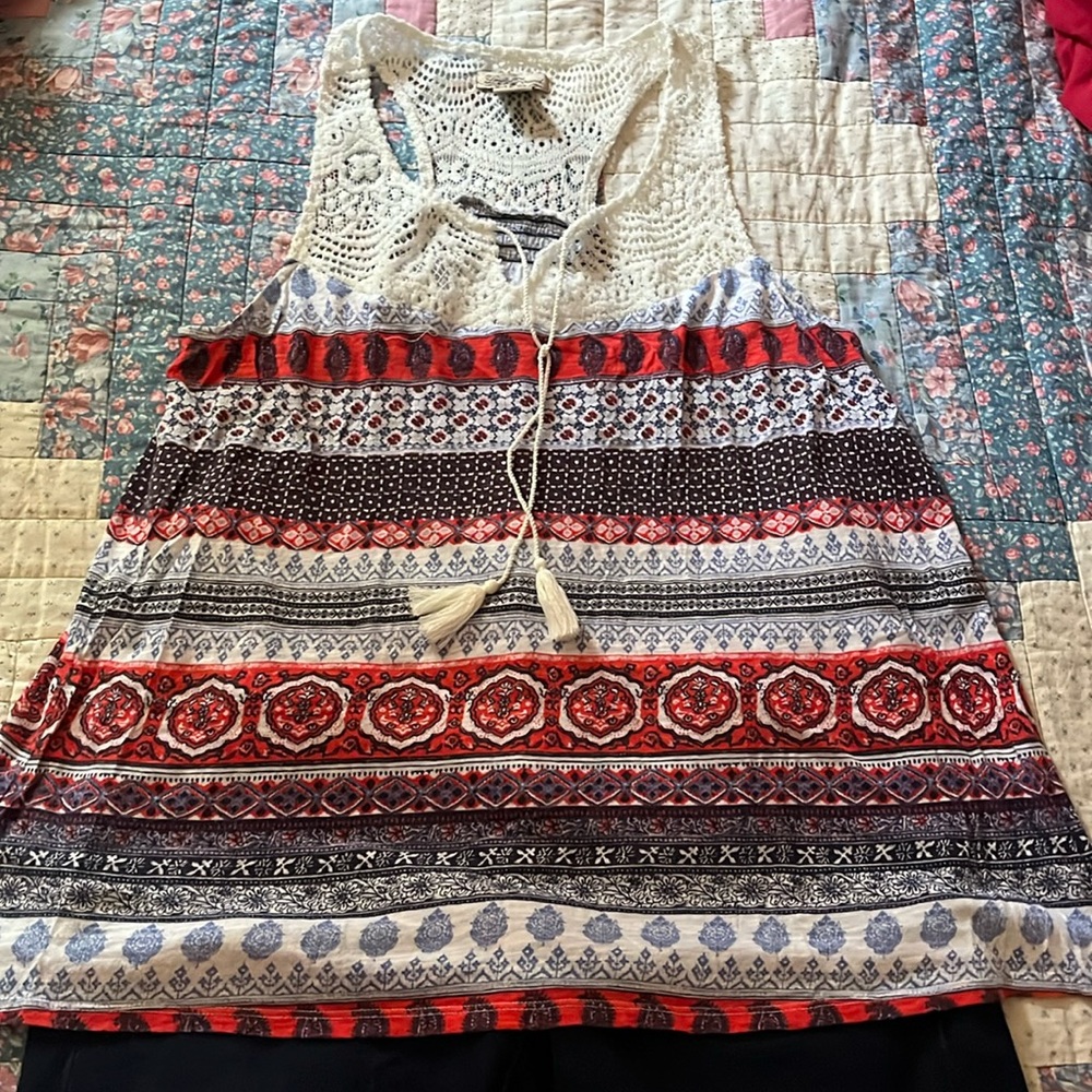 Boho top Lucky Brand S